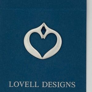 Merrymeeting Pewter Heart Pendant 2 Fish Form Heart Kenneth Kantro